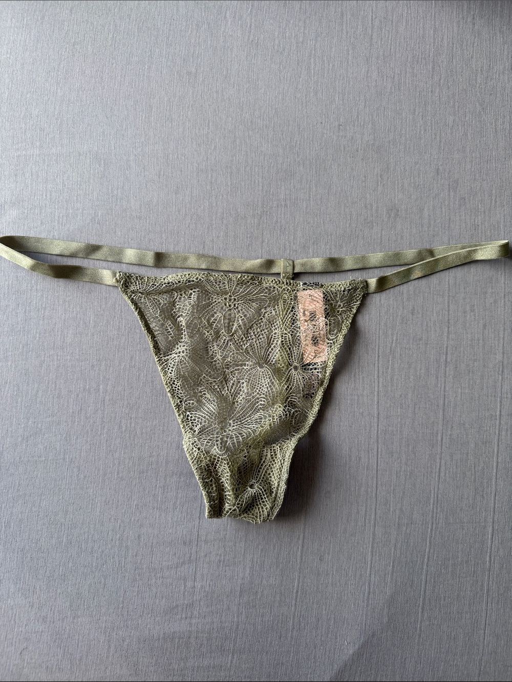 Victoria’s Secret Lace Thong Panty in Olive Green